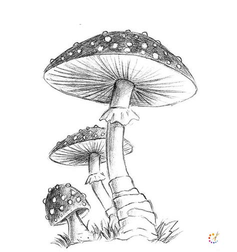 Mushroom Drawing Archives How To Draw