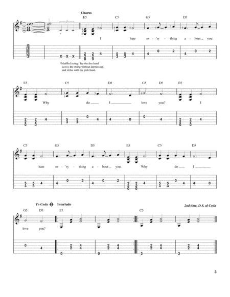 i hate everything about you by three days grace three days grace digital sheet music for easy