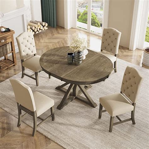 Round Expandable Dining Room Tables
