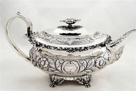 Silver Teapot By Joseph Angell London 1822 Silver Teapot Tea Pots