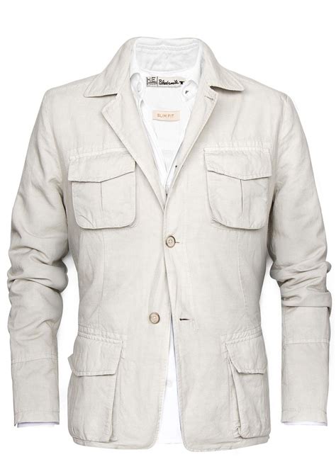 Linen Cotton Blend Safari Jacket Men In 2019