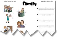 vocabulary worksheets family members