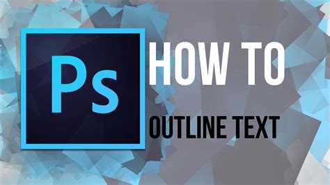 Photoshop How To Outline Text Youtube