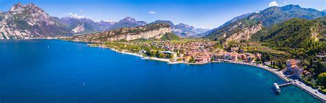 Aerial View Of Torbole Lake Of Garda Italy Stock Photo Download Image