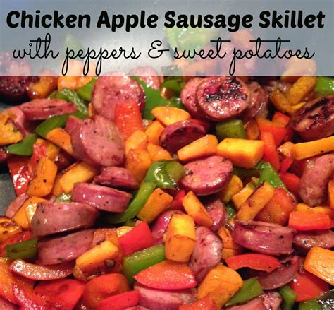 Stir salt and pepper into whipped cream cheese spread; simply made with love: Chicken Apple Sausage Skillet II