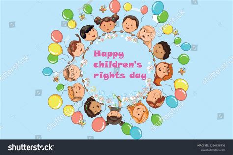 World Childrens Rights Day Vector Image Stock Vector Royalty Free
