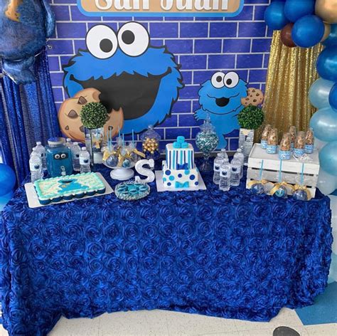 Cookie Monster Birthday Party Backdrop Personalized Step And Repeat De