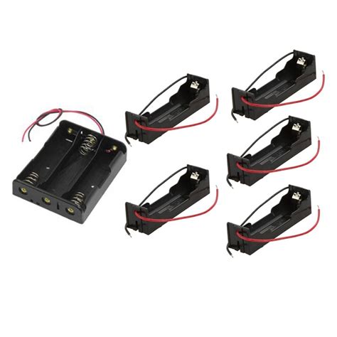 1x Series 37v Flat Tip Battery Holder Case For 3 X 18650 Batteries And 5