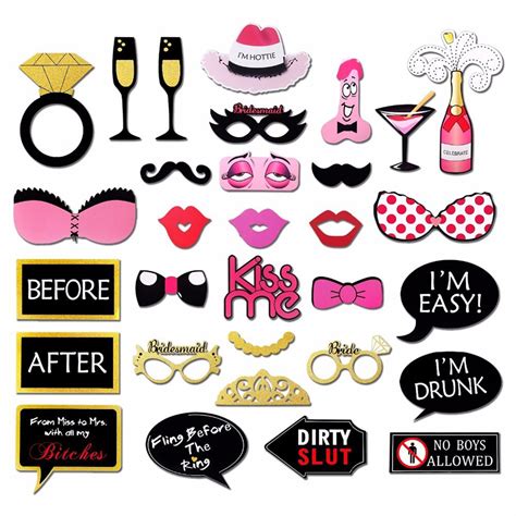 31pcslot Ts Bachelorette Party Photo Booth Props Girls Night Out Hen Party Decoration Kits