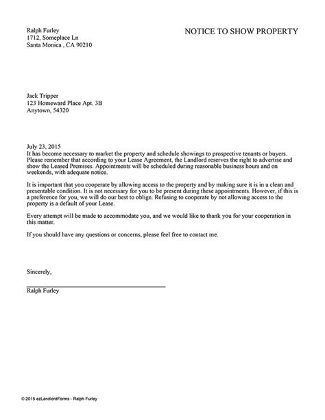View More Example Letter To Give Tenants Notice Tenant Tenancy Landlord