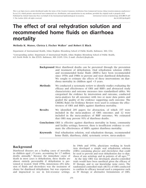 Oral Rehydration Solution Recipe Pdf