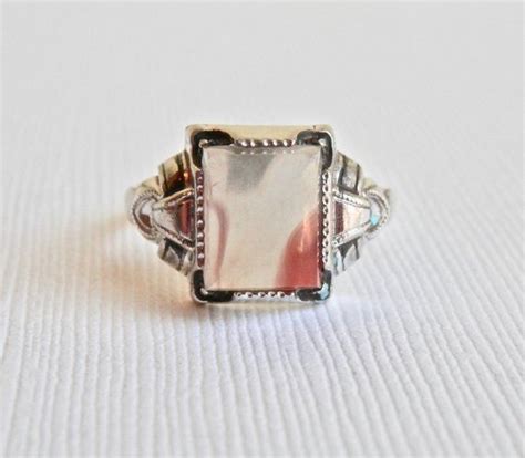 Art Deco Ring OSTBY BARTON Sterling Silver Vintage Signed | Etsy