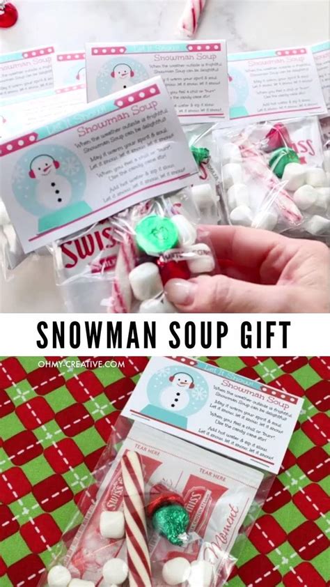Snowman Soup Gift Recipe - Oh My Creative [Video] [Video] | Christmas