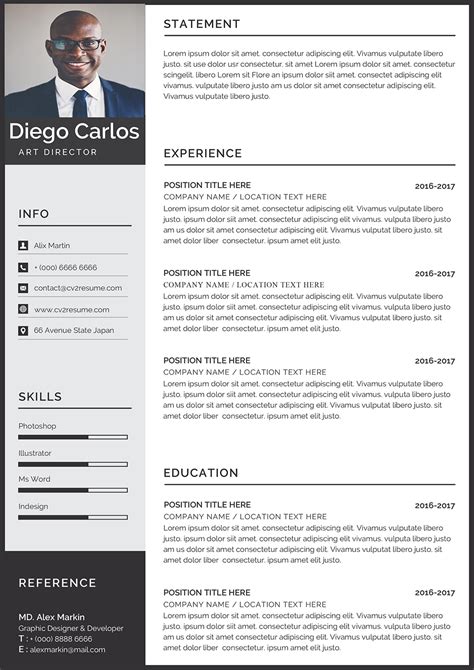 50+ free microsoft word resume templates to download. Modern Minimalist Resume Template - Download professional CV in Word