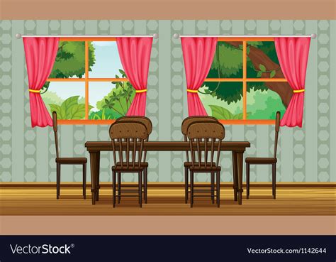 Colorful Dining Room Royalty Free Vector Image
