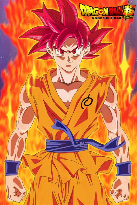 Goku SSJ God Fan Art