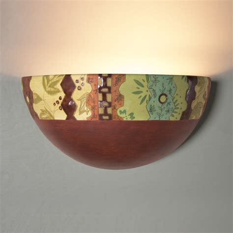 Ceramic Wall Sconce In Artist Cabin Red By Janna Ugone Ceramic Sconce
