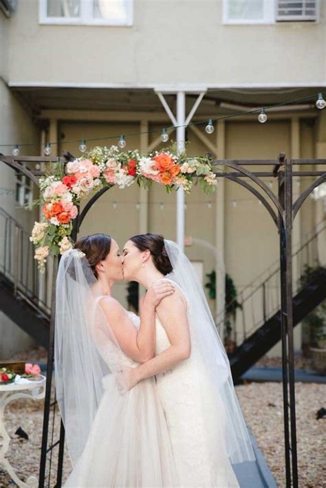 coral and turquoise atlanta lesbian wedding equally wed modern lgbtq weddings lgbtq