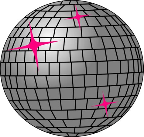 Hot Pink And Silver Disco Ball Clip Art At Clker Vector Clip Art