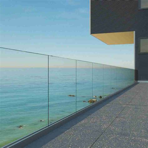 Hurricane Resistant Frame Less Residential Glass Railing Systems Prices