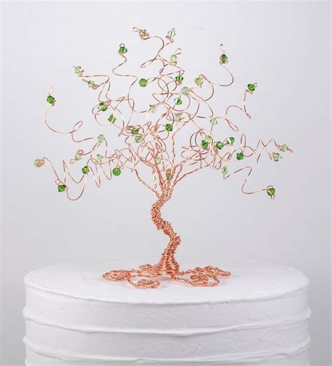 Tree Cake Topper Custom In Your Wedding Colors Etsy