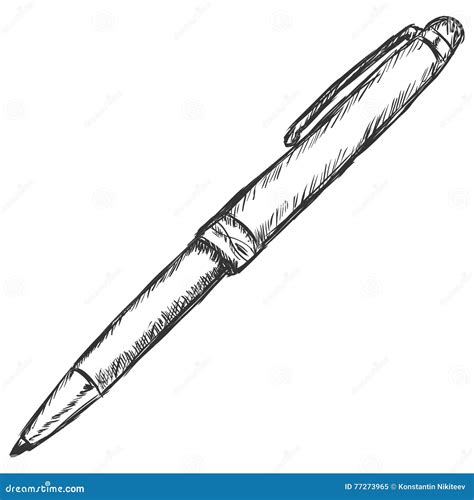 Vector Sketch Illustration Fountain Pen 77273965