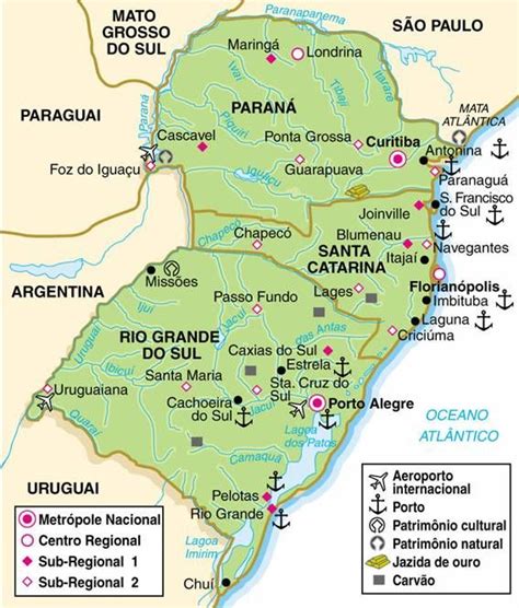 região sul do brasil mapa da região sul sul do brasil geografia do brasil