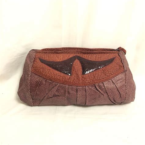 Oversized Leather Clutch Slouchy Handbag Puffy Geometric Snakeskin