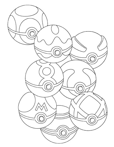Pokemon Pokeball Pages Coloring Pages