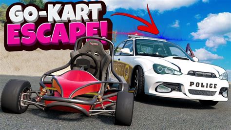 Escaping The Police In New Go Karts Is Awesome In Beamng Drive Mods