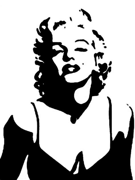 Marilyn Monroe Stencil By Gulcin Bir Gün Işime Yarar Pinterest