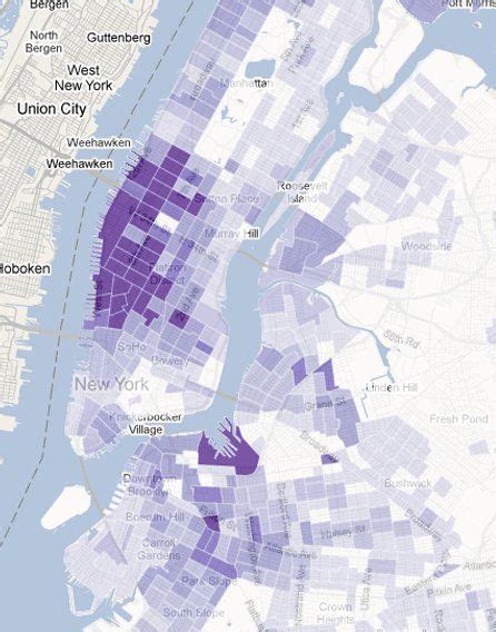 Census Based Nyc Map Shows Neighborhoods With Most Same Sex Couples Map Huffpost New York