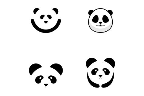 Cute Panda Vector Logo Template Graphic By Abi Pandu Creative Fabrica