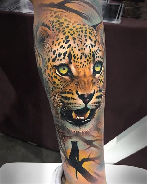 Perfect Realistic Leopard Tattoo Done By Artist Khail Aitken From Perth
