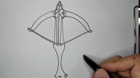 Cómo Dibujar Una Ballestahow To Draw A Crossbow Youtube