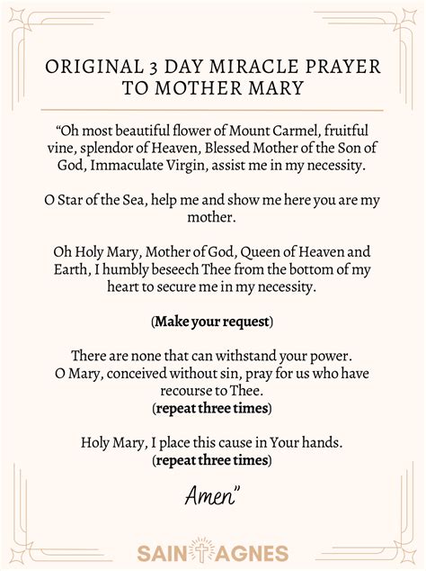 3 Day Miracle Prayer To Mother Mary Never Known To Fail