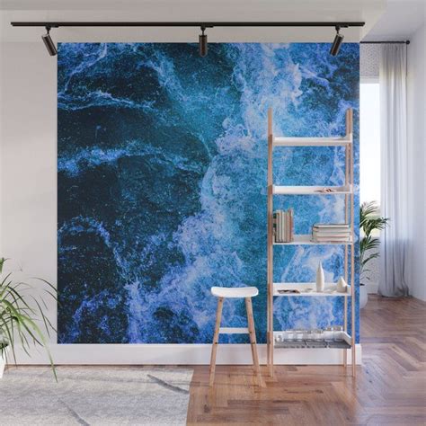 Buy Blue Ocean Waves Wall Mural By Reflectionsart Worldwide Shipping