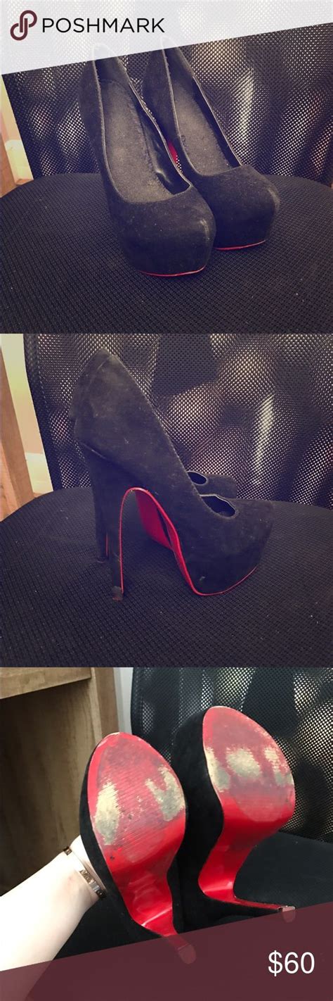 Black Red Bottoms Need To Be Lint Rolled Other Wise Perfect Condition