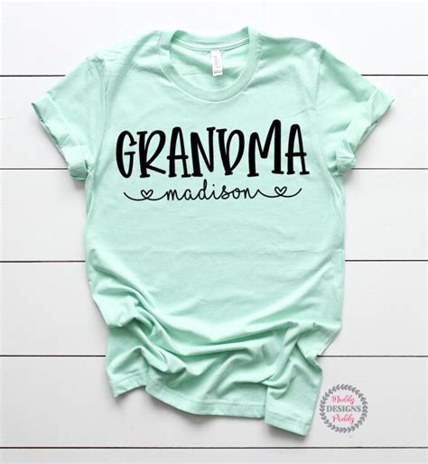 Grandma Shirt Custom Shirt For Grandma Grandma Shirt With Etsy