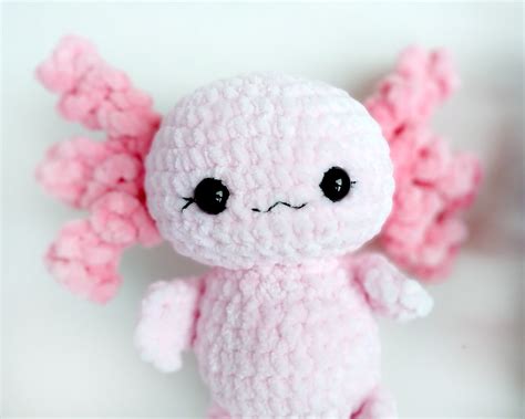 Axolotl Crochet Pattern Plush Amigurumi Kawaii Stuffed Etsy