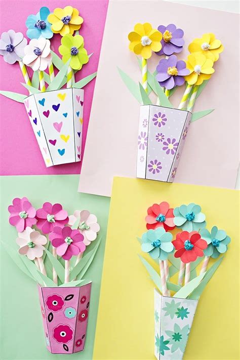 How To Make A Paper Bouquet Of Flowers For Kids