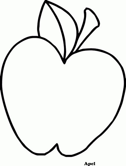 Contoh gambar mewarnai buah apel anak sekolah. Mewarnai Gambar Buah Apel - Contoh Anak PAUD