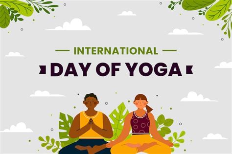 Fondo Plano Del D A Internacional Del Yoga Vector Gratis