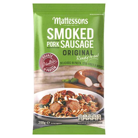 Mattessons Smoked Pork Sausage Original 200g Bestway Wholesale