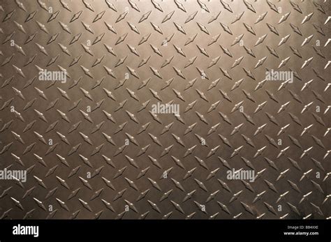 Diamond Plate Steel Background Commonly Used As A Tread Pattern Or