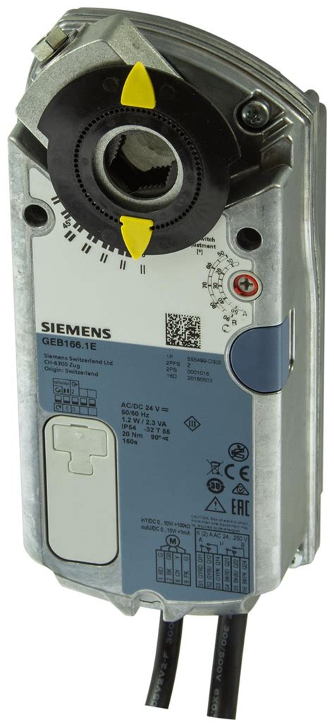 Siemens Geb1661e S55499 D335 Rotary Air Damper Actuator