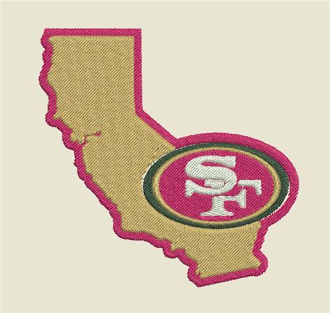 Nfl San Francisco 49ers Logo Embroidery Design In Pes Vp3 Jef Etsy