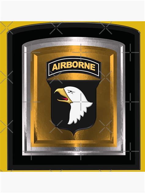 101st Airborne Division Customized Patch Art Print For Sale By Soldieralways Redbubble