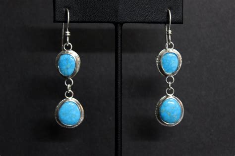 Reserved For Lc Kingman Turquoise Sterling Silver Dangle Etsy