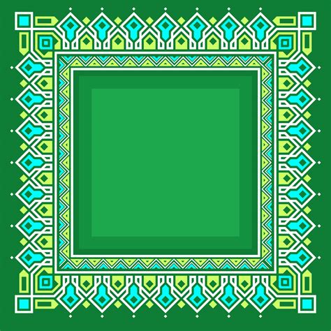 Download Islamic Border With Green Background Vector - Download ...